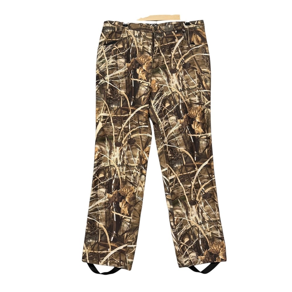 Drake Waterfowl Systems Pants Men L Brown Camo Advantage Max-4 HD Hunting  Lined
